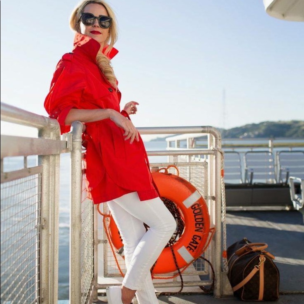 Esprit Red Trench Coat EUC